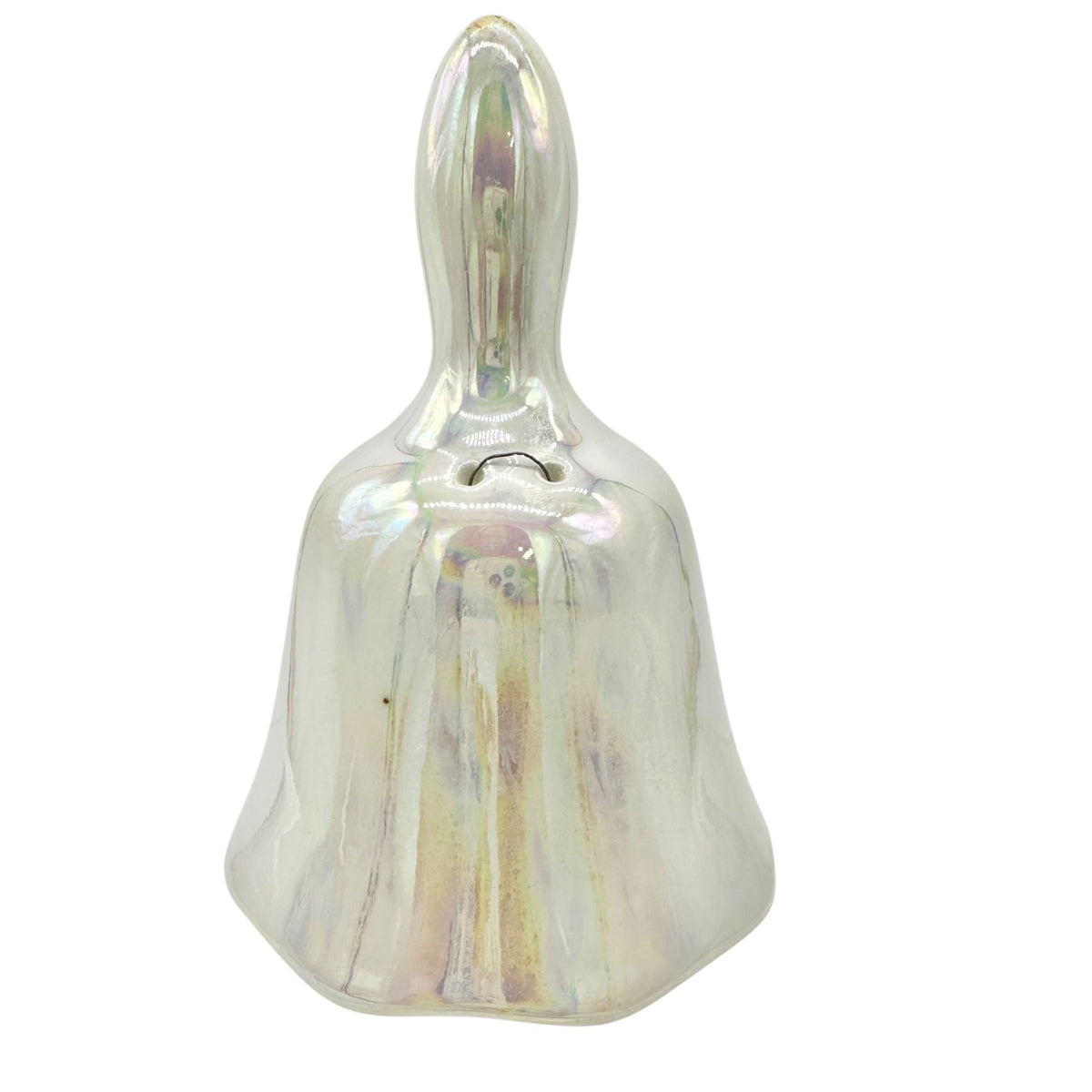 Ocean City Maryland Souvenir Iridescent Ceramic Bell Seashell 4.5" Coastal Decor