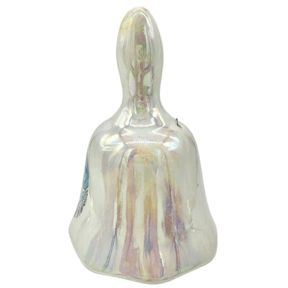 Ocean City Maryland Souvenir Iridescent Ceramic Bell Seashell 4.5" Coastal Decor