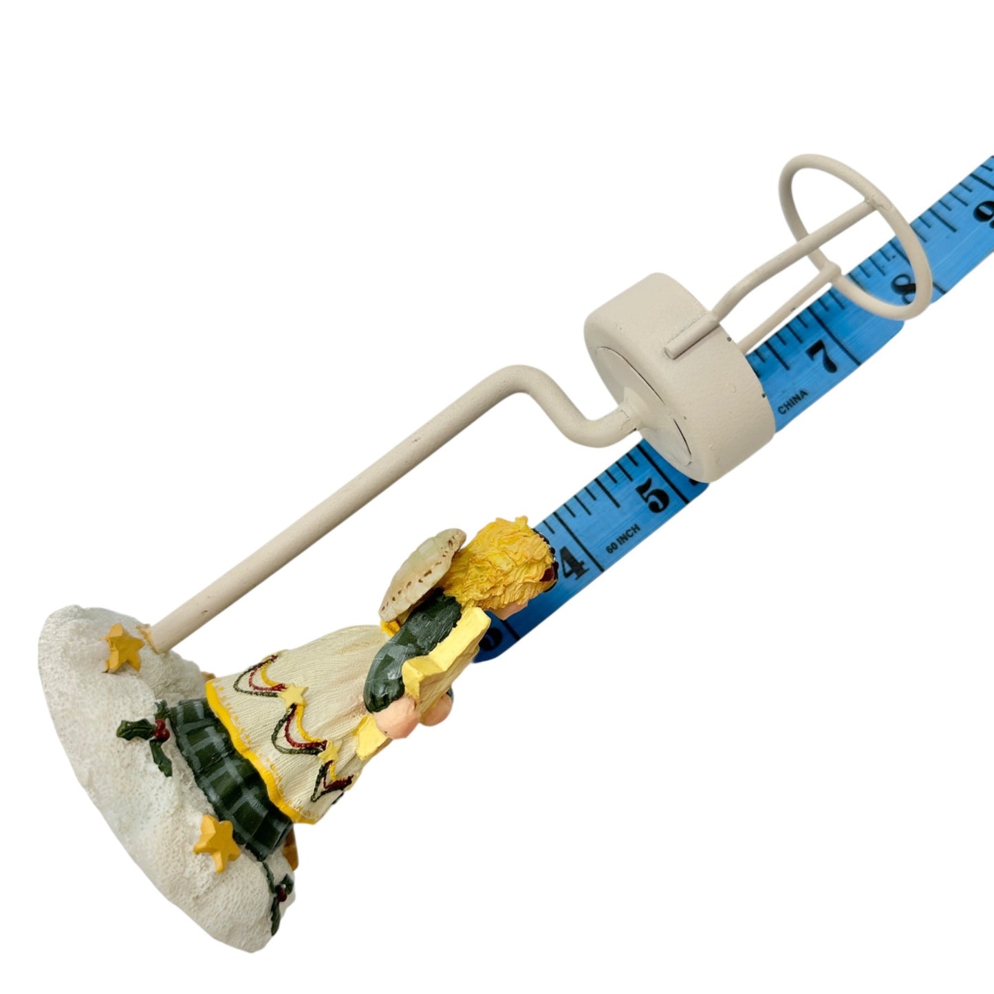 Angel Table Lamp Figurine By Crazy Mountain With Glittered Shade Festive Design