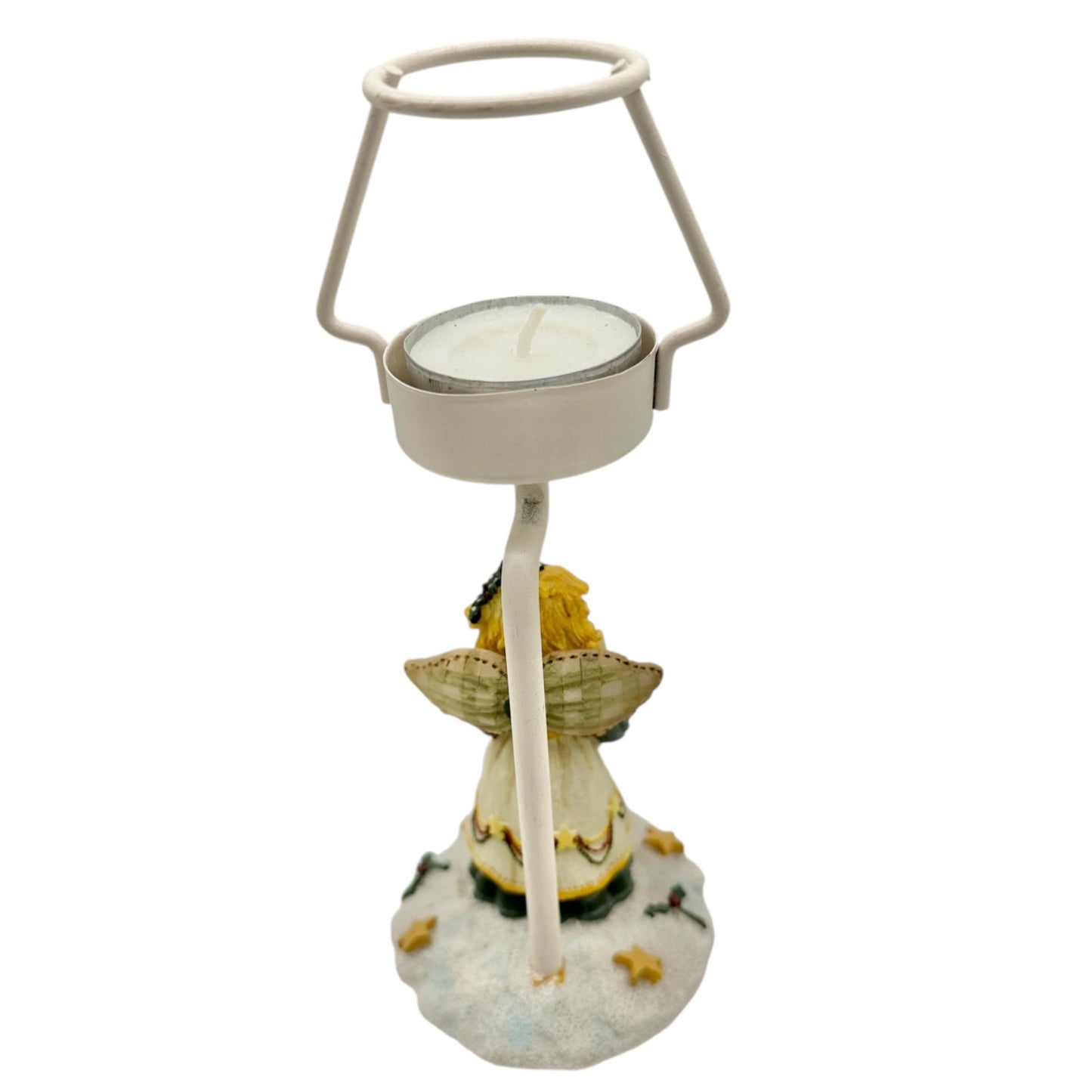 Angel Table Lamp Figurine By Crazy Mountain With Glittered Shade Festive Design