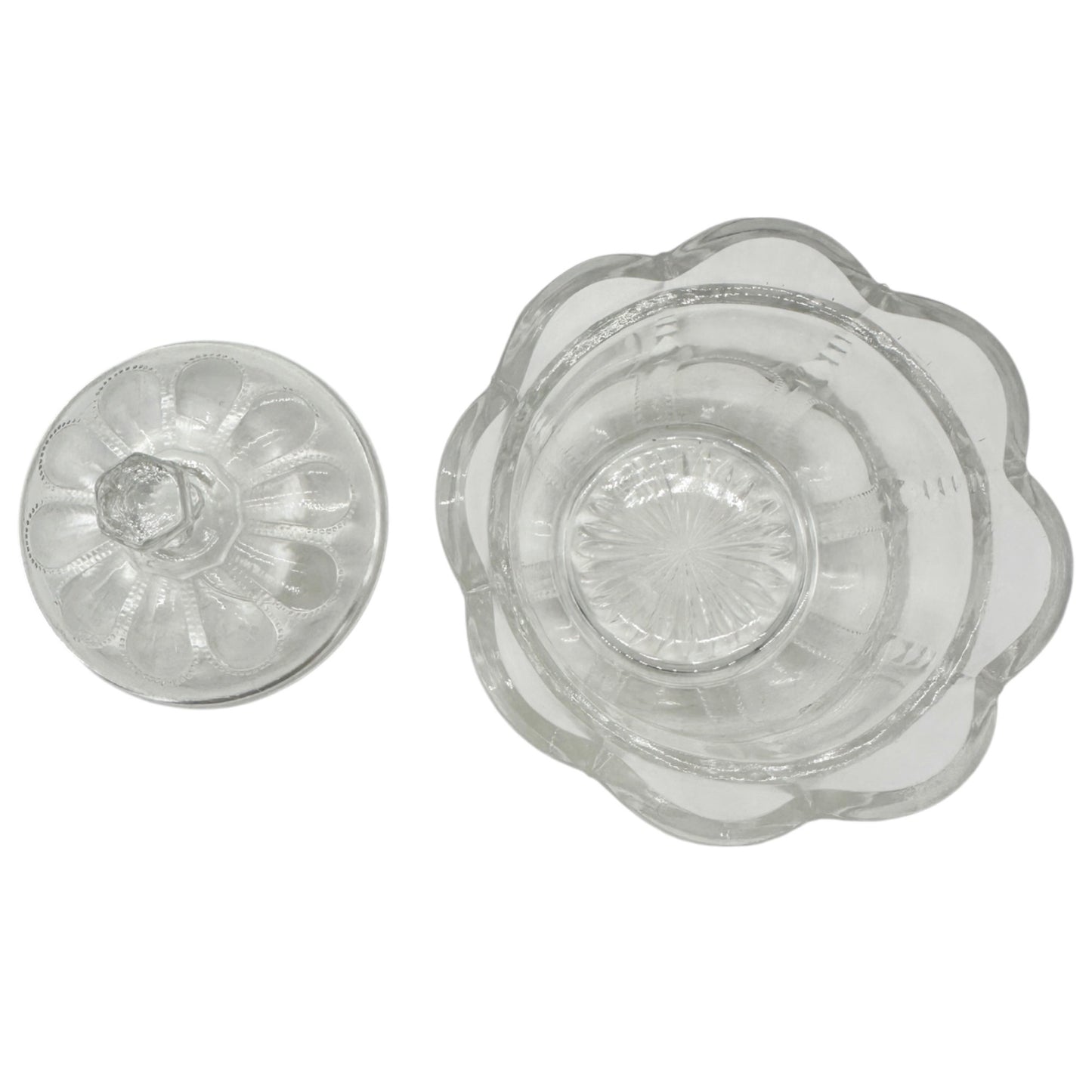 Michigan No 15077 3 Pc Clear Glass Childrens Tableware Set Creamer Sugar Spooner