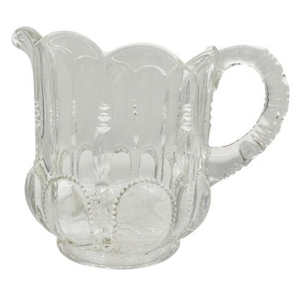 Michigan No 15077 3 Pc Clear Glass Childrens Tableware Set Creamer Sugar Spooner