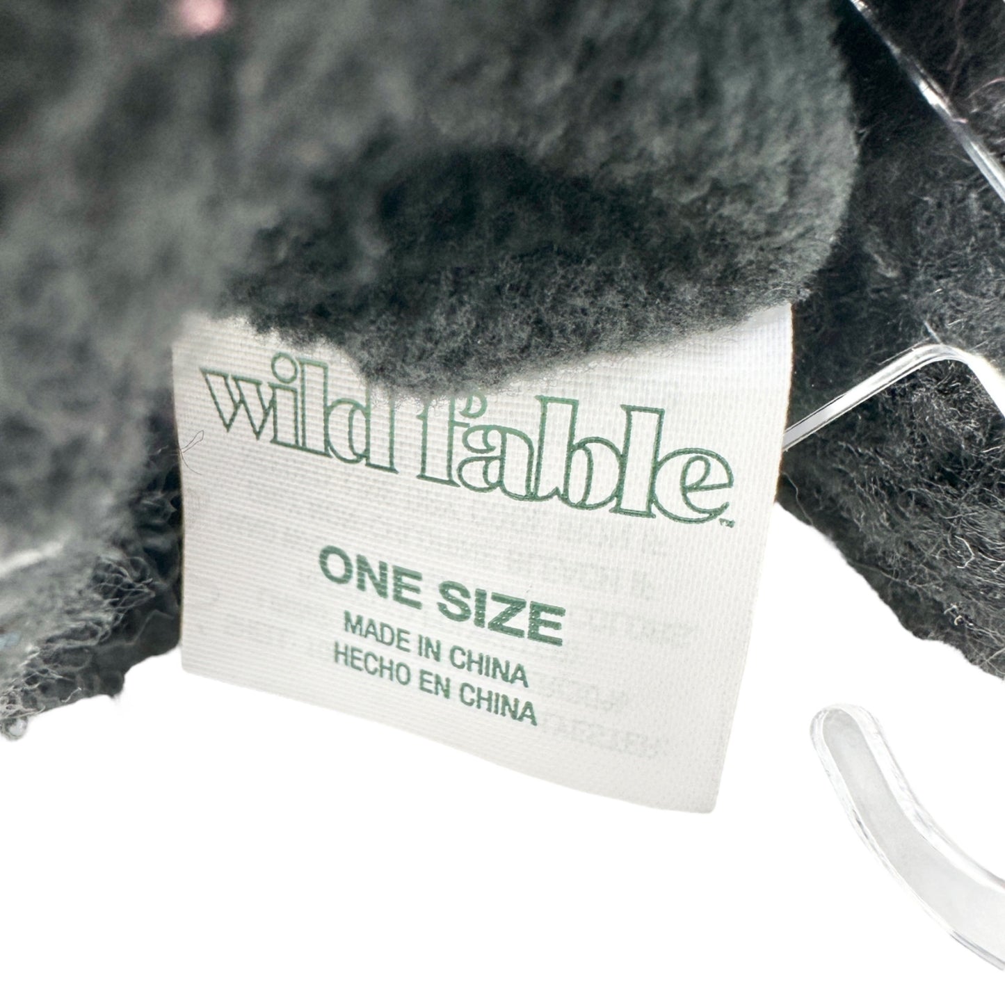 Wild Fable Knit Fleece-Lined Mittens Black Colorful Crochet Design One Size