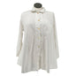 Just Jill Button-Up Shirt Womens XL White Corduroy Cotton LS Collared Loose Fit