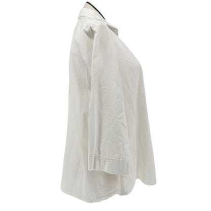 Just Jill Button-Up Shirt Womens XL White Corduroy Cotton LS Collared Loose Fit
