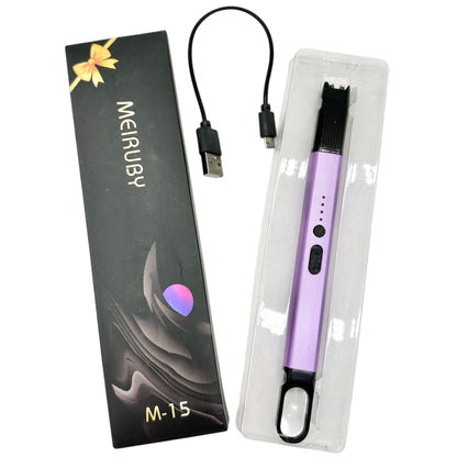 Meiruby M-15 USB Electric Rechargeable Arc Lighter Windproof Flameless Purple