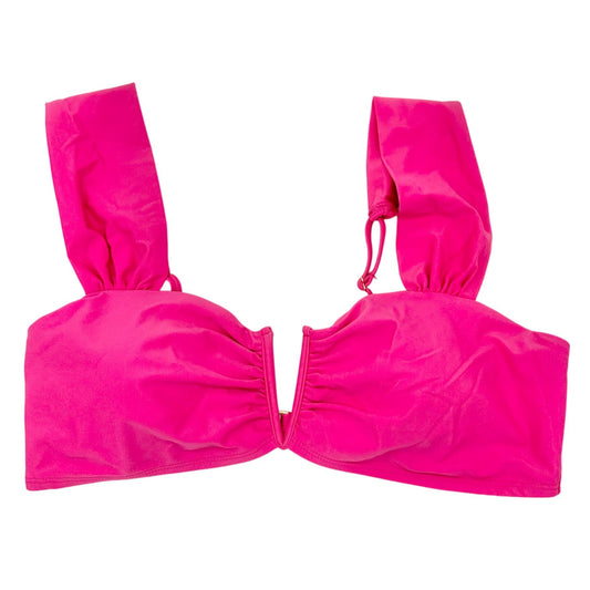 Time And Tru Pink V-Wire Bikini Top XL 16-18 Adjustable Straps 95% Recycled Poly