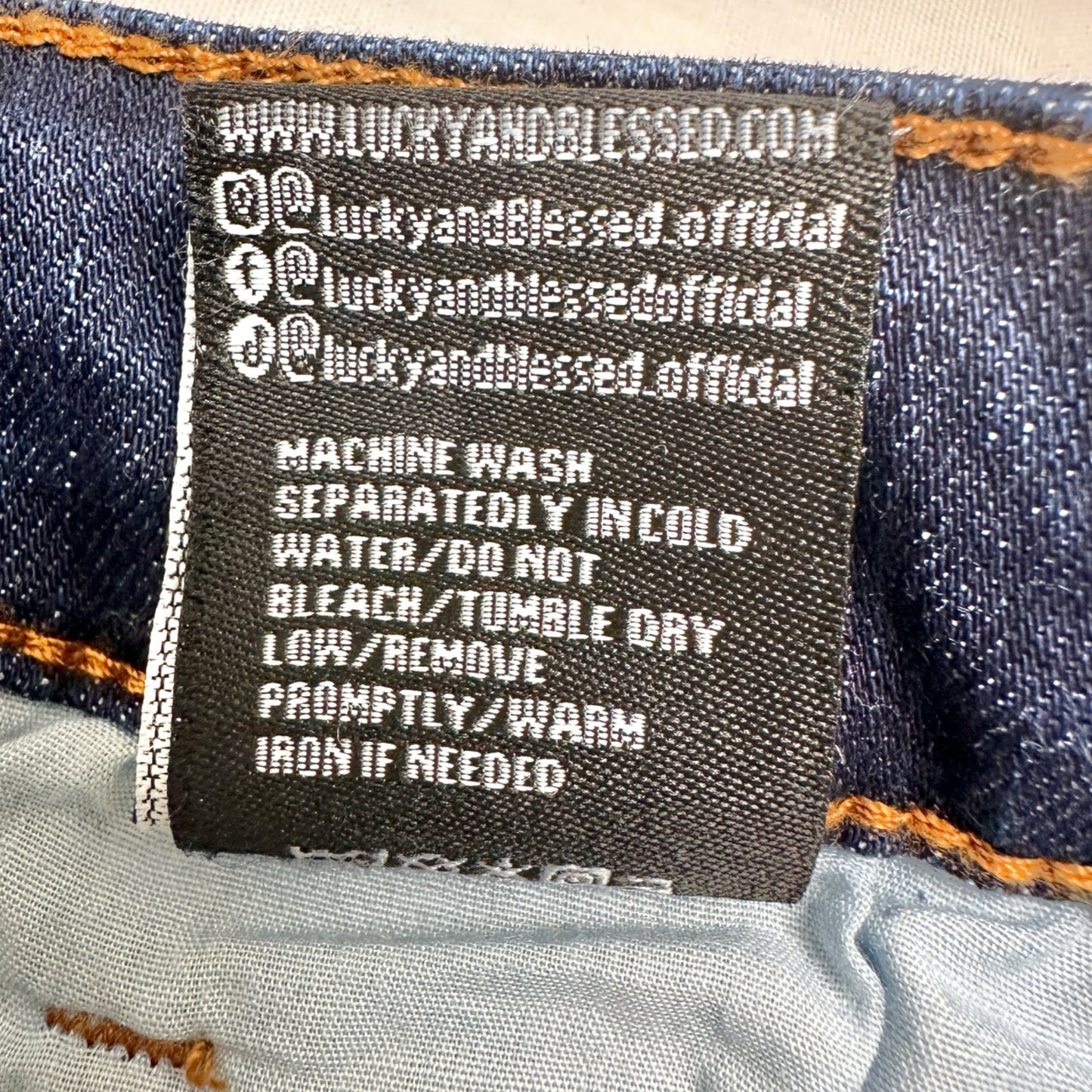 Womens Distressed Flare Jeans Size 16 Dark Wash Stretch Blend by Lucky & Blessed