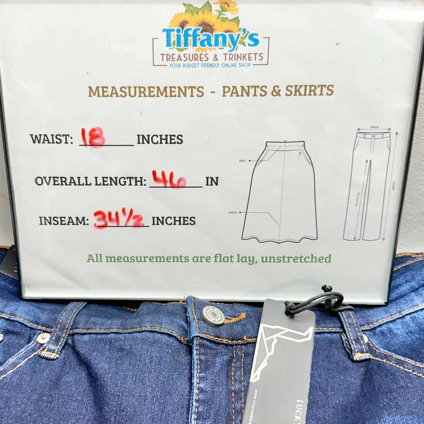 Womens Distressed Flare Jeans Size 16 Dark Wash Stretch Blend by Lucky & Blessed