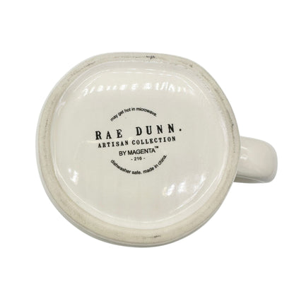 Rae Dunn Artisan Collection 20 oz Mug DRINK Ceramic White Black Lettering NEW