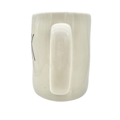 Rae Dunn Artisan Collection 20 oz Mug DRINK Ceramic White Black Lettering NEW
