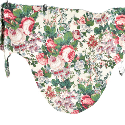 Austrian Valance Floral and Checkered Reversible 104 x 33 Edinburg Village Shop