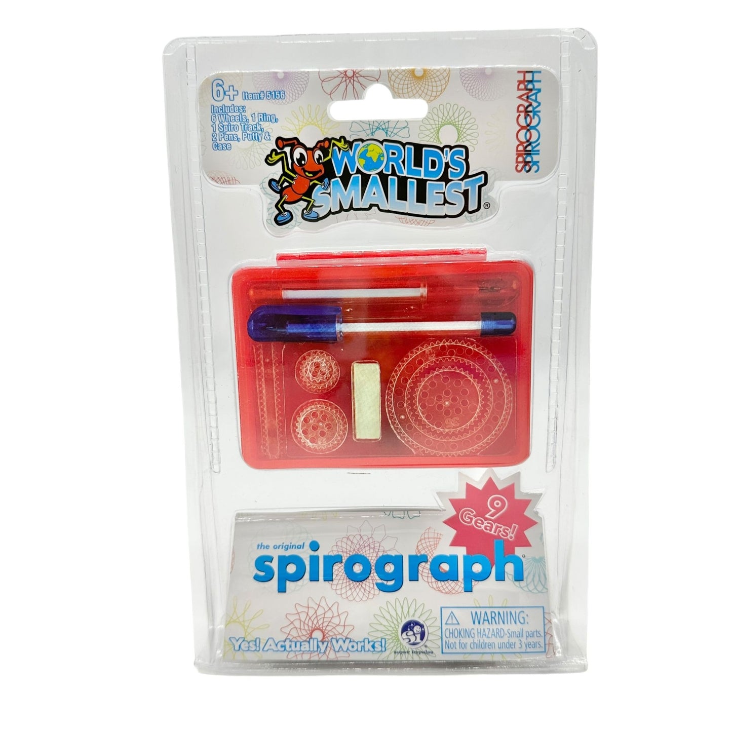 Worlds Smallest Spirograph Art Set 12 pieces 9 Gears Ages 6+ NIP