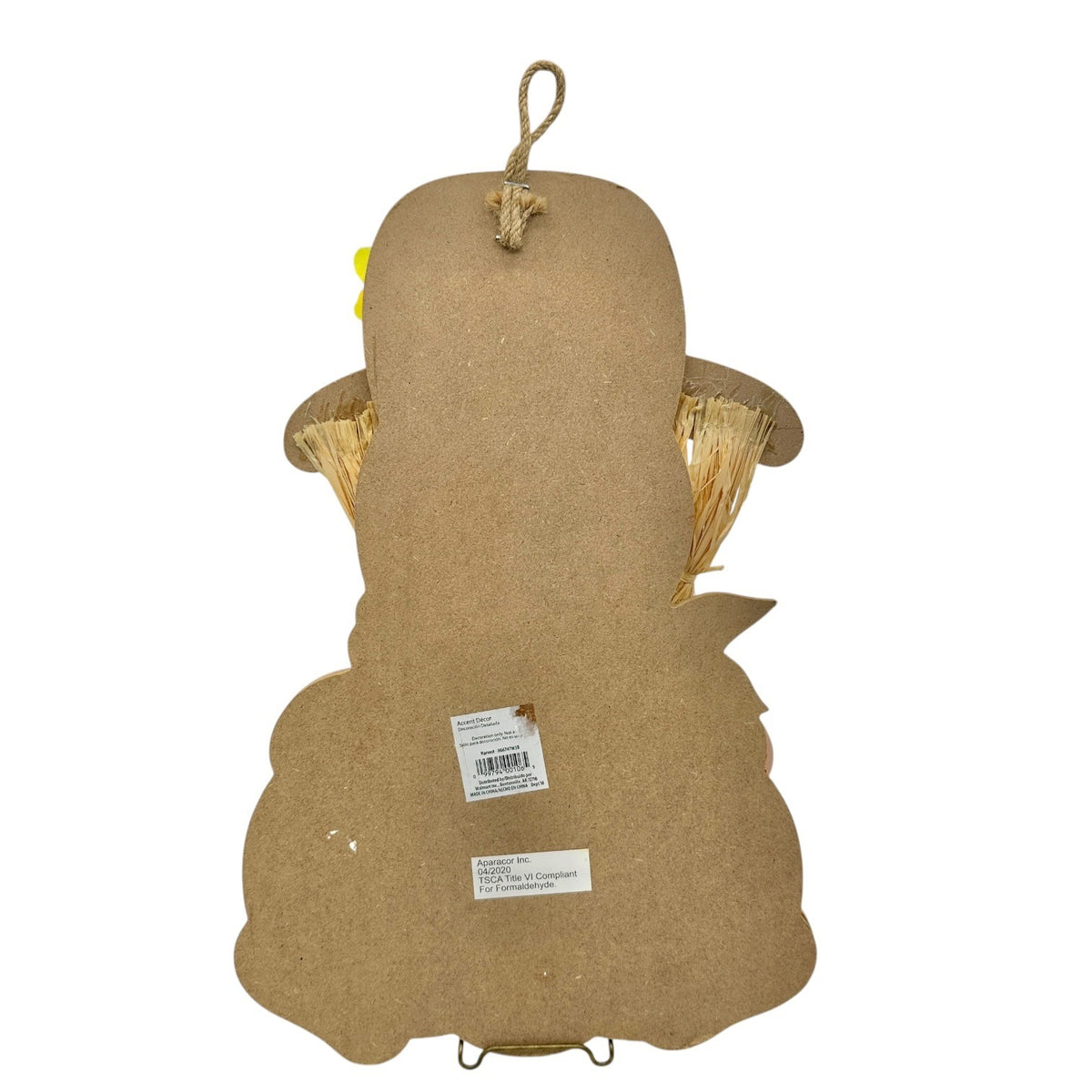Wooden Scarecrow Pumpkin Harvest Hanging Sign 16"H X 10.5"W Fall Decor Accent