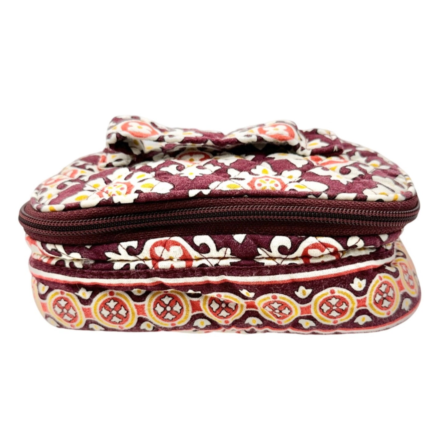 Vintage Vera Bradley Jewelry Case Medallion Pattern Fall 2006 Retired Burgundy