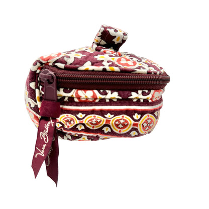 Vintage Vera Bradley Jewelry Case Medallion Pattern Fall 2006 Retired Burgundy