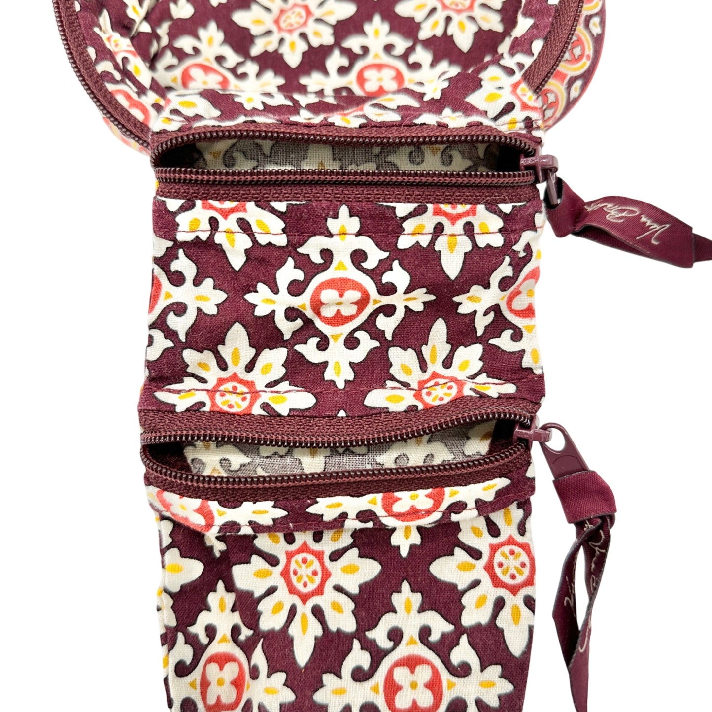 Vintage Vera Bradley Jewelry Case Medallion Pattern Fall 2006 Retired Burgundy
