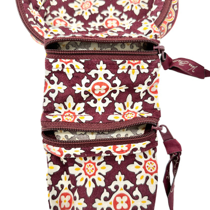 Vintage Vera Bradley Jewelry Case Medallion Pattern Fall 2006 Retired Burgundy
