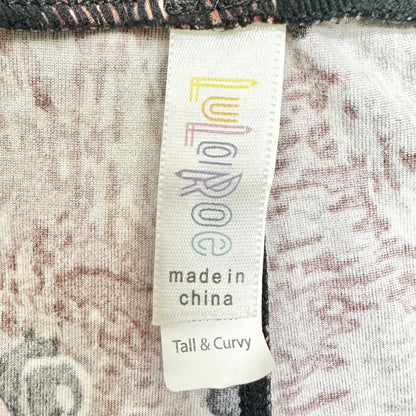 LuLaRoe Leggings Womens Tall & Curvy Black W/ Brown Squirrels Size 12-22 Soft & Stretchy