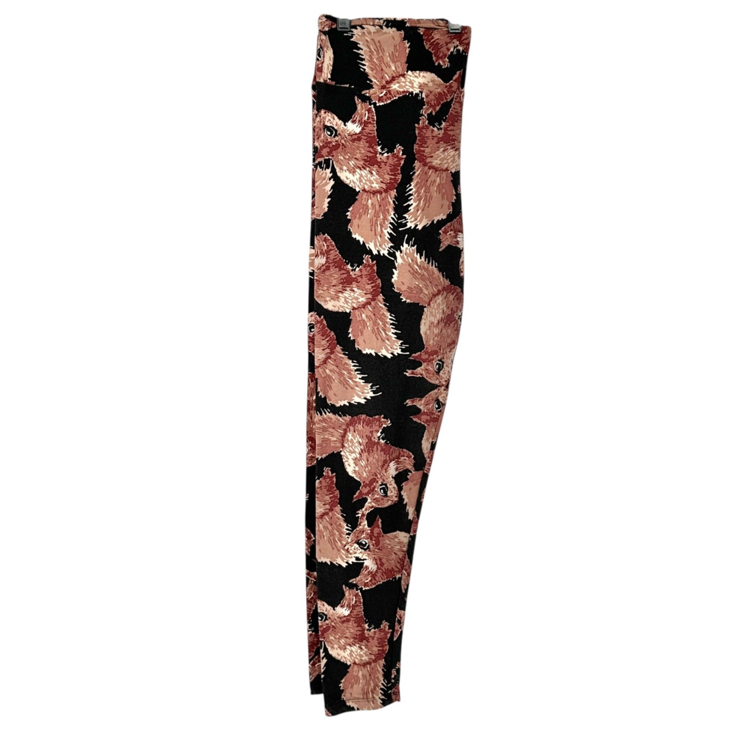 LuLaRoe Leggings Womens Tall & Curvy Black W/ Brown Squirrels Size 12-22 Soft & Stretchy