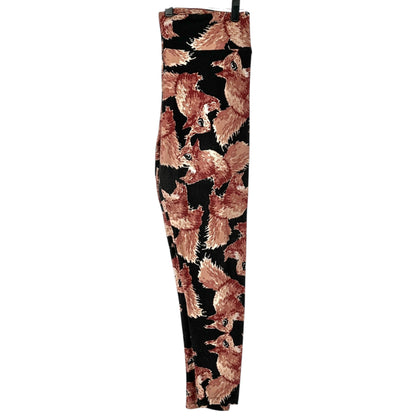 LuLaRoe Leggings Womens Tall & Curvy Black W/ Brown Squirrels Size 12-22 Soft & Stretchy