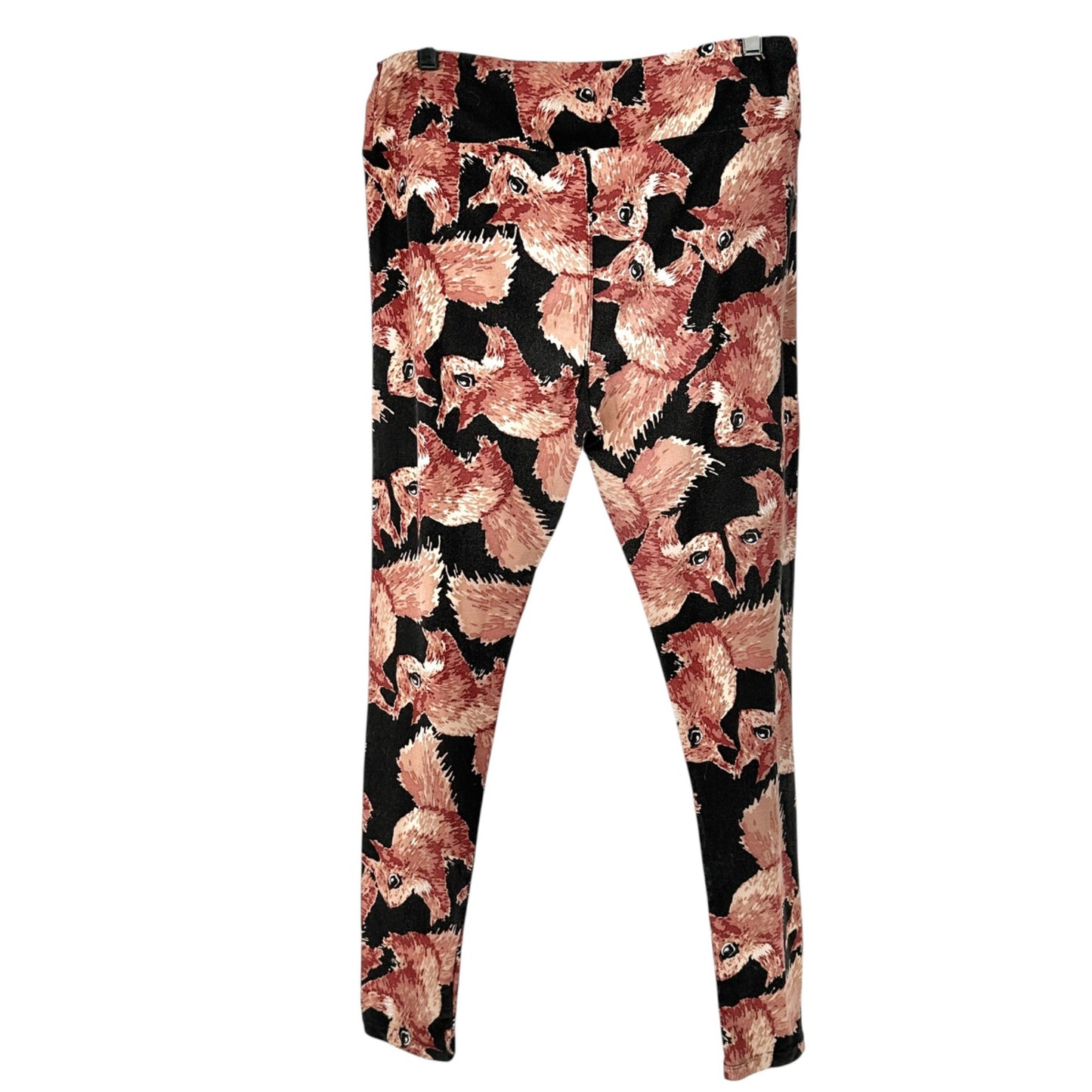 LuLaRoe Leggings Womens Tall & Curvy Black W/ Brown Squirrels Size 12-22 Soft & Stretchy