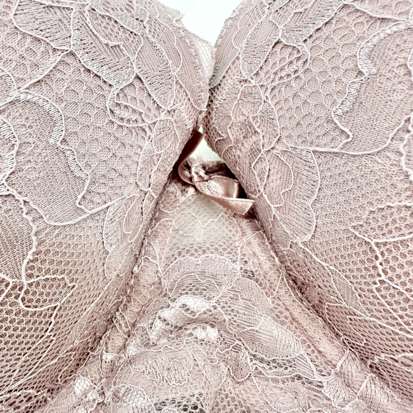 B Luxe Lace Push Up Underwire Bra 38C Padded With Adjustable Straps Blush Pink