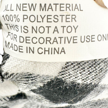 Kirkland's Harvest Collection Set 5 Pumpkins Black White Buffalo Check NWT