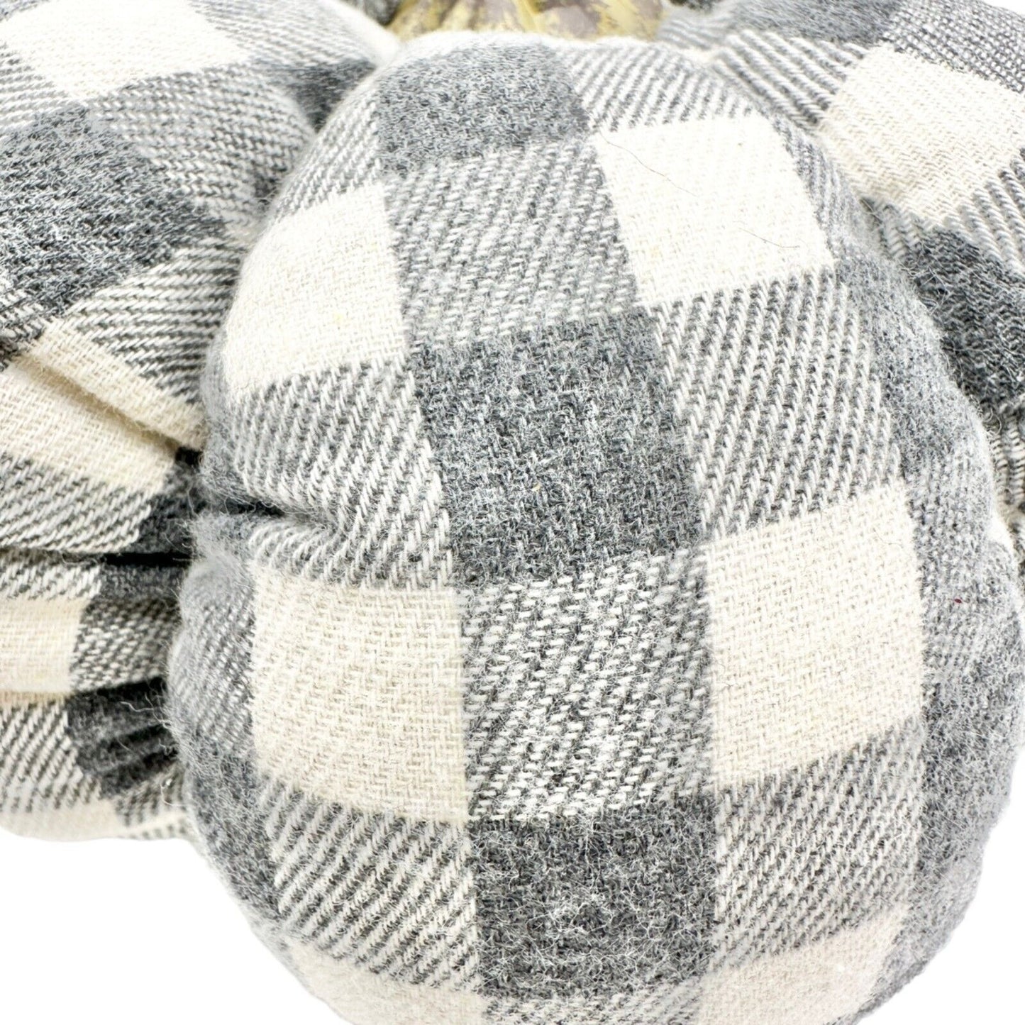 Kirkland's Harvest Collection Set 5 Pumpkins Black White Buffalo Check NWT