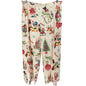 Festive Christmas Print Lounge Pants Womens fits like 3XL Polyester Elastane NEW
