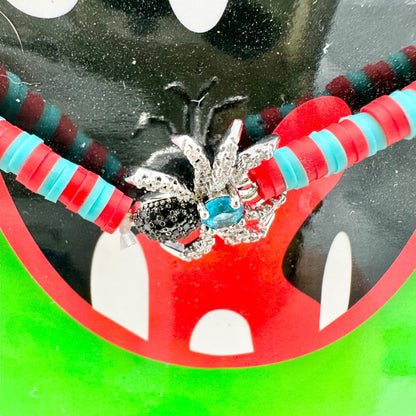 Bomb Party Monster Mash Bracelet Kids Halloween Collection Black and Blue Spider
