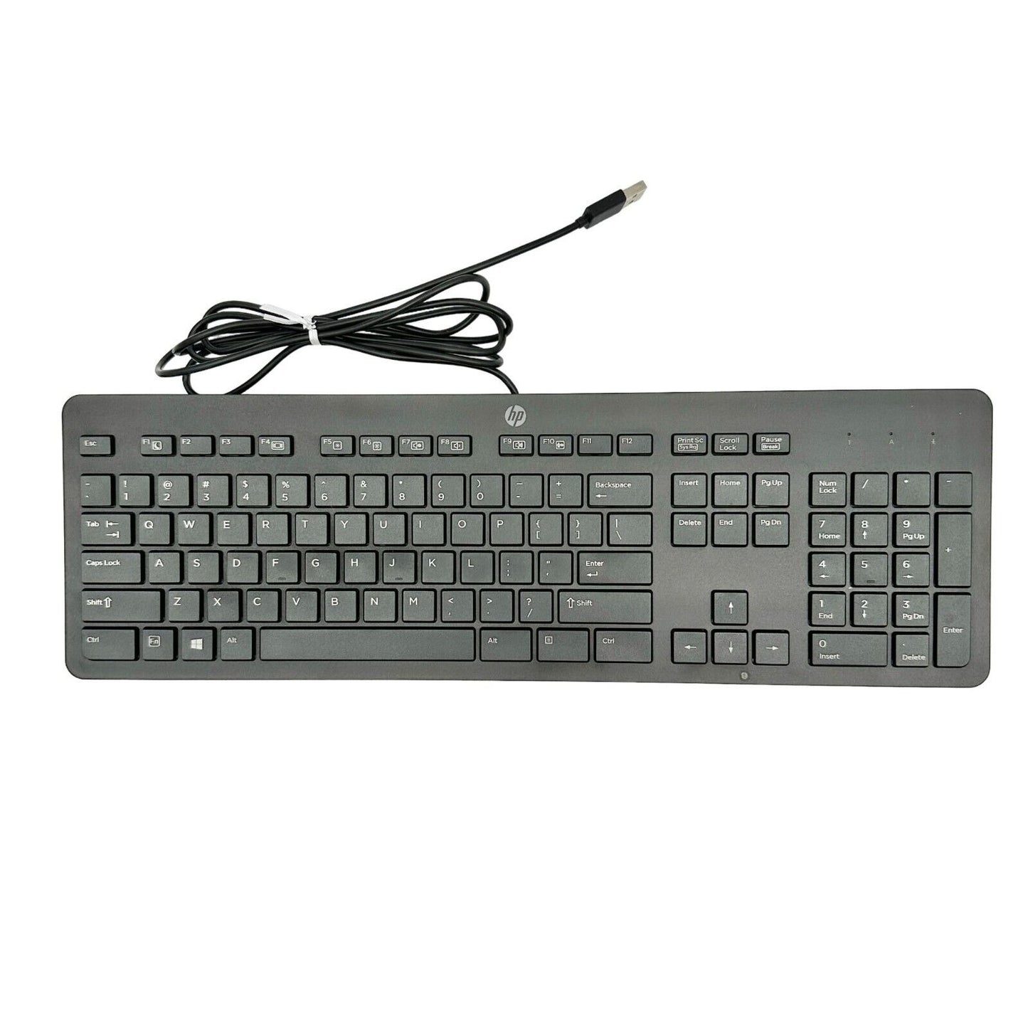 HP Wired Full Size Keyboard USB Model KU-1469 Numeric Keypad on Right Black