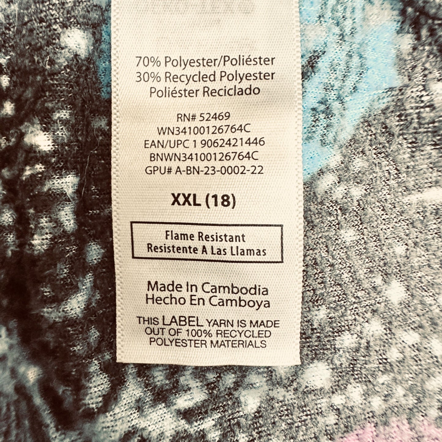 Wonder Nation Space Themed Pajama Lounge Pants XXL (18) Black Flame Resistant