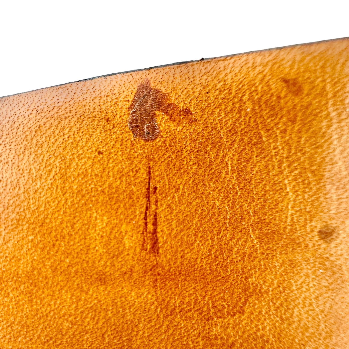 Genuine Top Grain Leather Belt Size 42 Ornate Metal Buckle Brown Silver USA Made