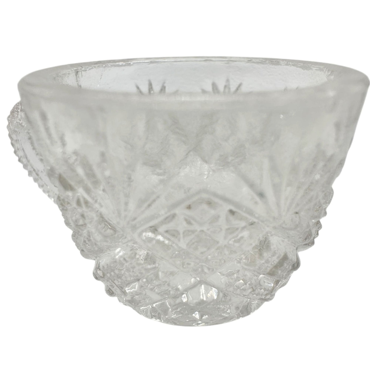 Thumbelina Flattened Diamond Punch Bowl 8 Cups Tray EAPG Childrens Tableware Set