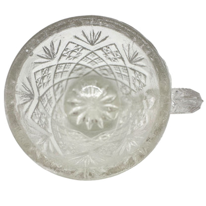 Thumbelina Flattened Diamond Punch Bowl 8 Cups Tray EAPG Childrens Tableware Set
