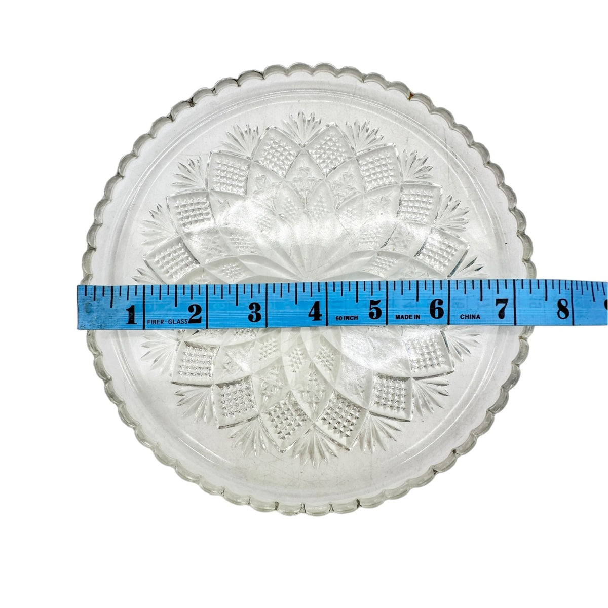 Thumbelina Flattened Diamond Punch Bowl 8 Cups Tray EAPG Childrens Tableware Set