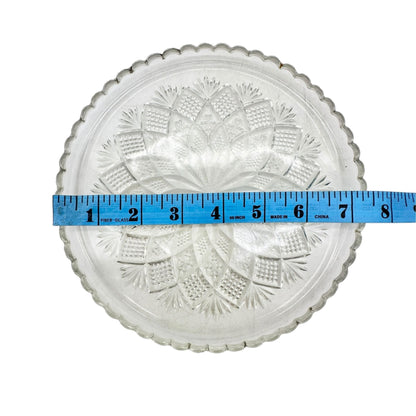 Thumbelina Flattened Diamond Punch Bowl 8 Cups Tray EAPG Childrens Tableware Set