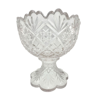 Thumbelina Flattened Diamond Punch Bowl 8 Cups Tray EAPG Childrens Tableware Set