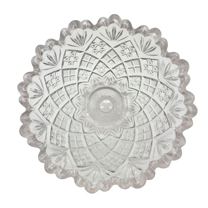 Thumbelina Flattened Diamond Punch Bowl 8 Cups Tray EAPG Childrens Tableware Set