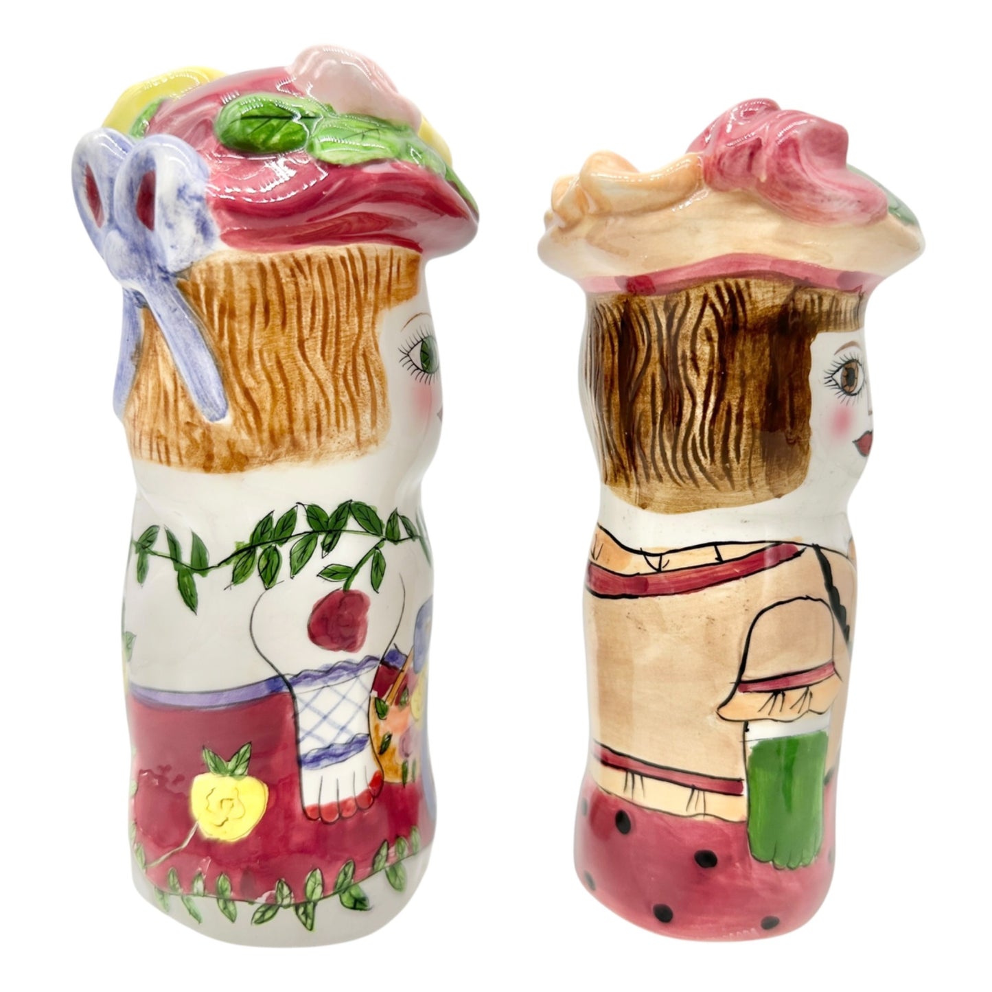 Susan Paley by Ganz Salt and Pepper Shakers Bonnie and Emma Bella Casa Ceramic