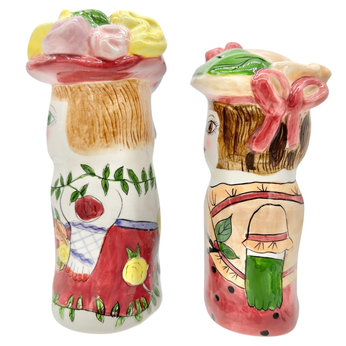 Susan Paley by Ganz Salt and Pepper Shakers Bonnie and Emma Bella Casa Ceramic