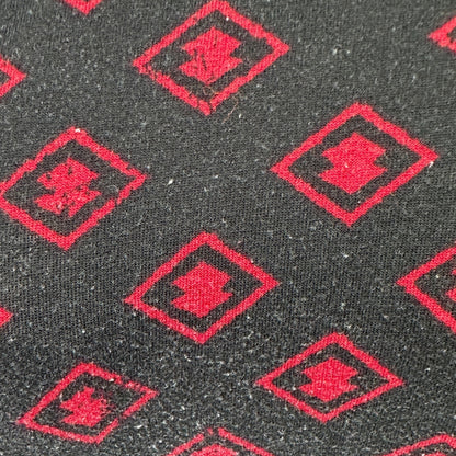 LuLaRoe Randy Top L Black Red Gray Geometric Print 3/4 Sleeve Raglan Stretchy