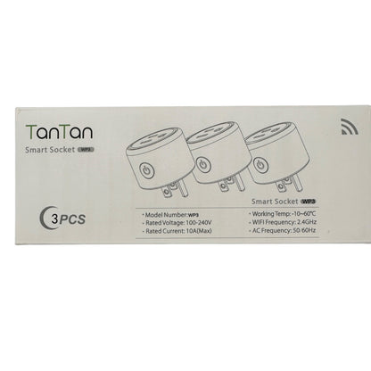 TanTan Smart Socket 3PCS WiFi Plug With App Control WP3 Model 10A Max 100-240V