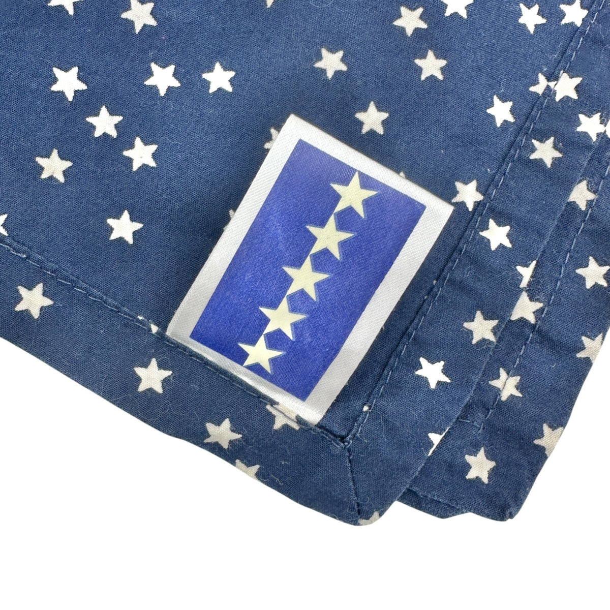 Set Of 10 Cloth Napkins Patriotic Themed FIVE Red and FIVE Blue with White Stars