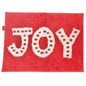 Wondershop Bath Mat Throw Rug 24x18 Holiday JOY Red White Poly Non-Slip Backing