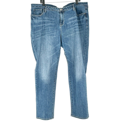 Old Navy Womens Straight Leg Jeans Womens Size 18 Regular Blue Stretch Denim