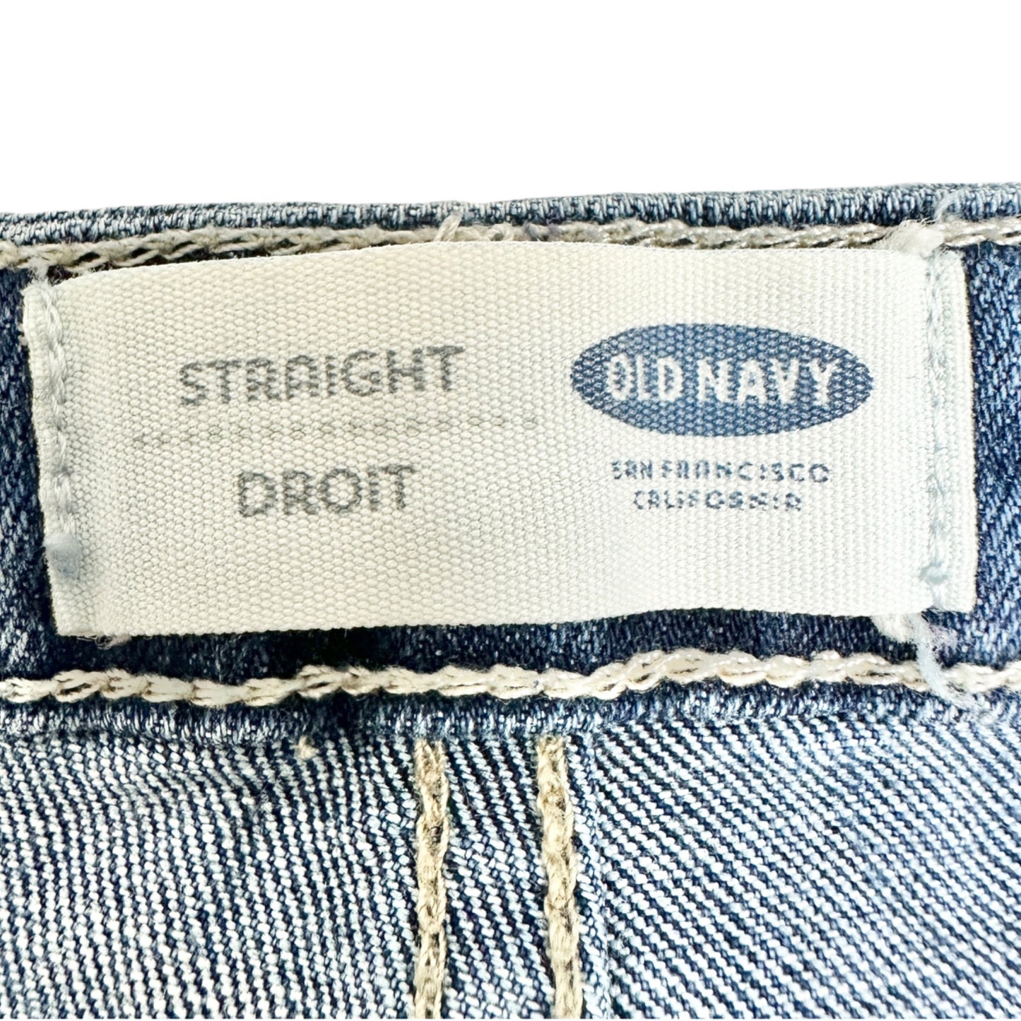 Old Navy Womens Straight Leg Jeans Womens Size 18 Regular Blue Stretch Denim