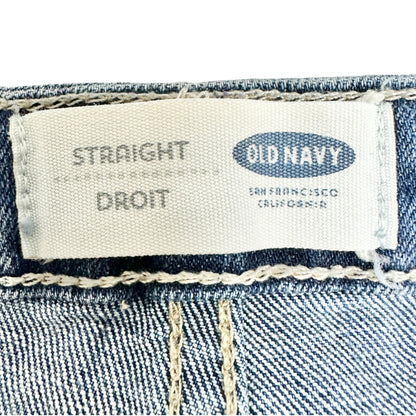 Old Navy Womens Straight Leg Jeans Womens Size 18 Regular Blue Stretch Denim