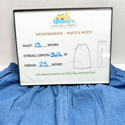 Alfred Dunner Denim Pants Womens 16W Blue Stretch Cotton Elastic Waist Relaxed